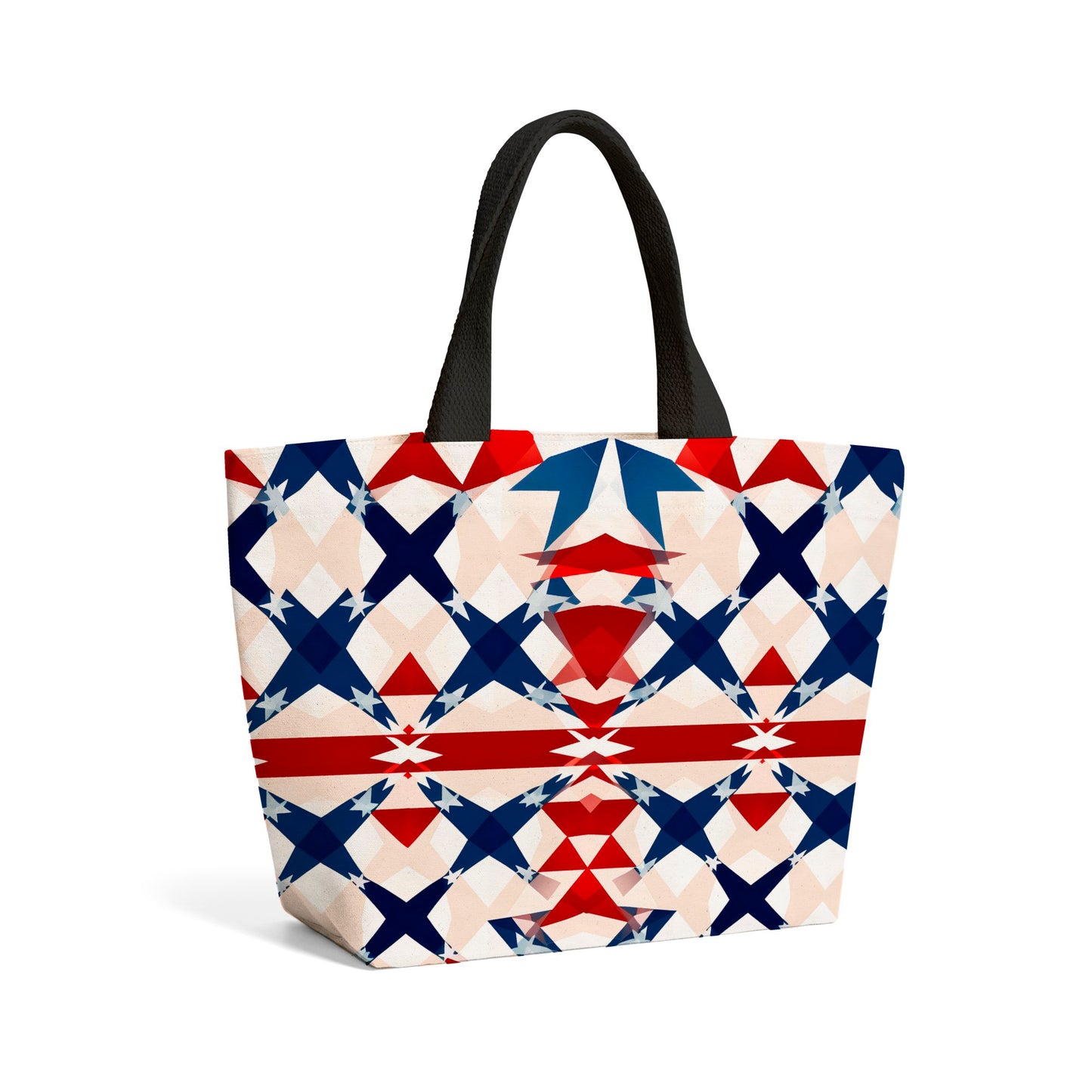 American Flag Abstract Pattern Beach Shopper Tote Bag