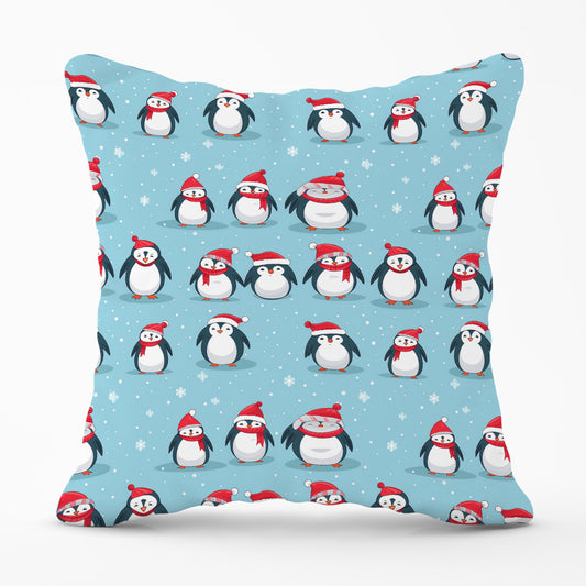 Adorable Santa Penguins Cushions