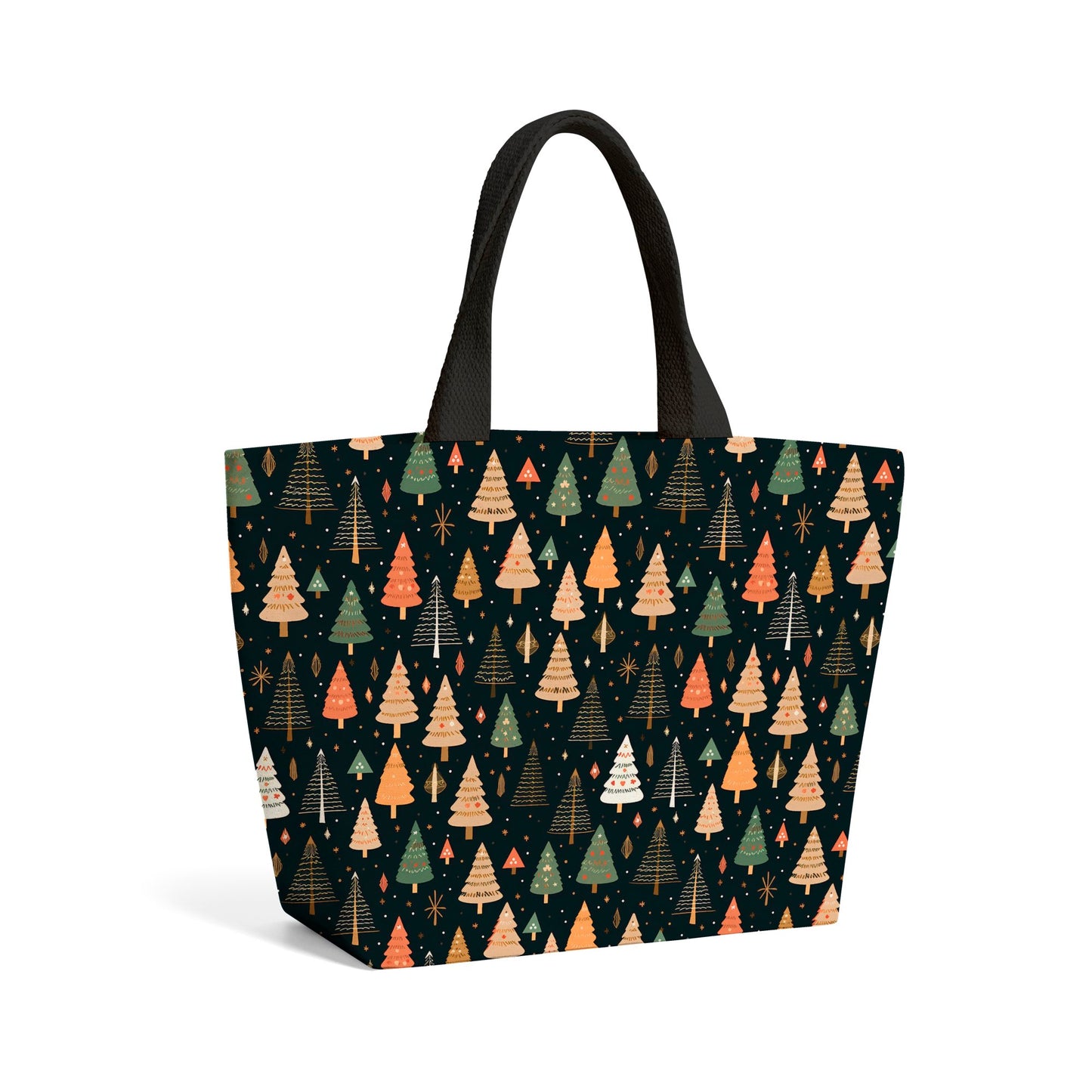 Boho Inspired Christmas Trees Beach Shopper Tote Bag