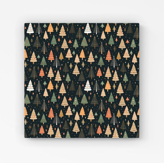 Boho Inspired Christmas Trees HD Metal Print