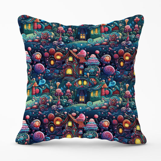 Whimsical Gingerbread House Pattern Cushions