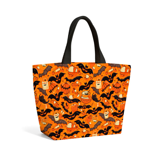 Candy-Filled Treat Bags And Bats Beach Shopper Tote Bag