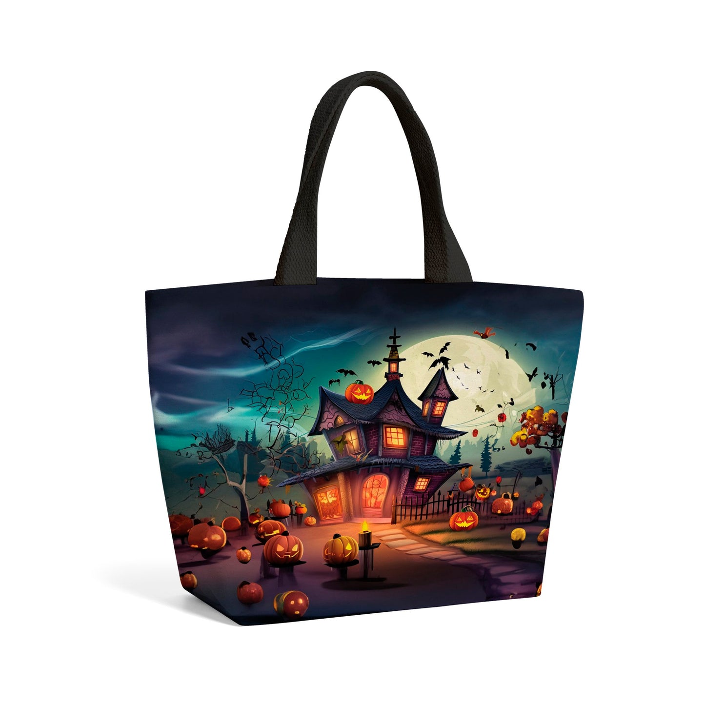 Spooky Halloween House Beach Shopper Tote Bag