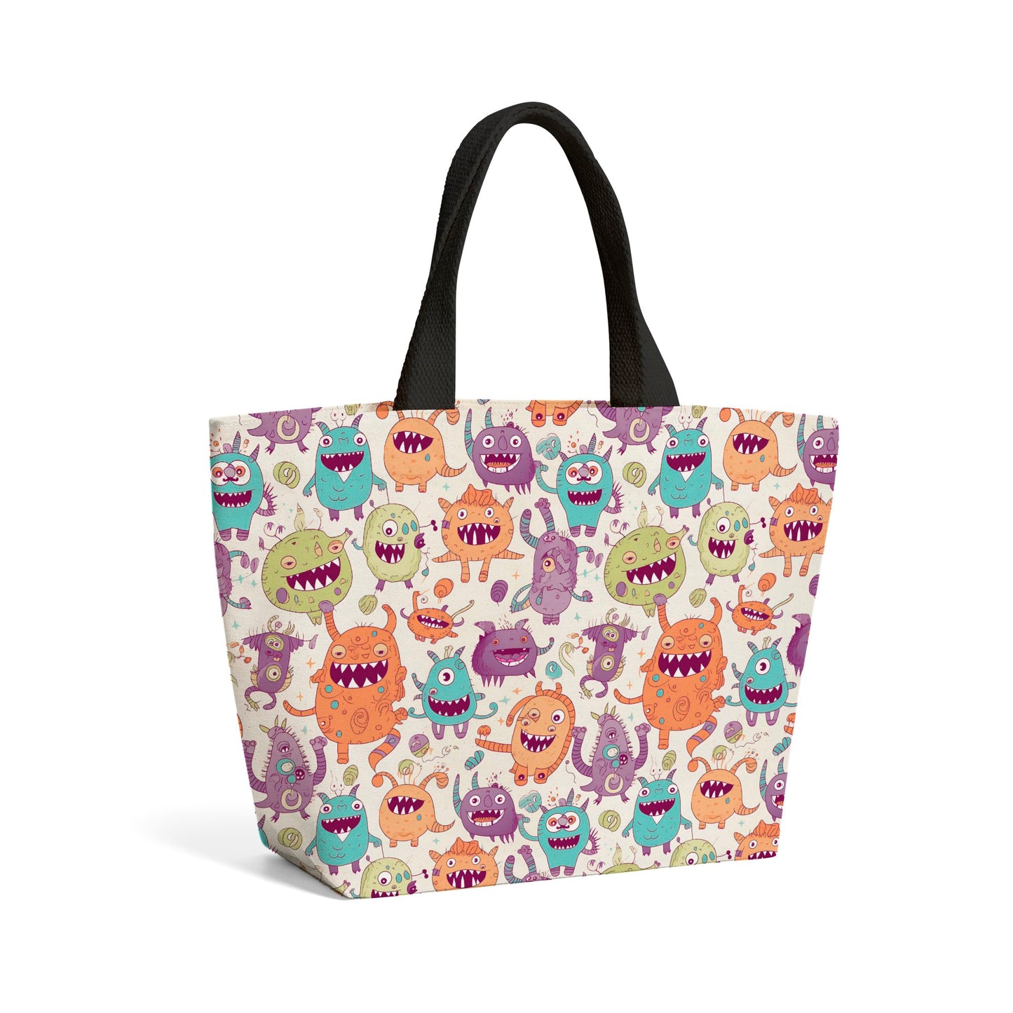 Playful Halloween Monsters Beach Shopper Tote Bag