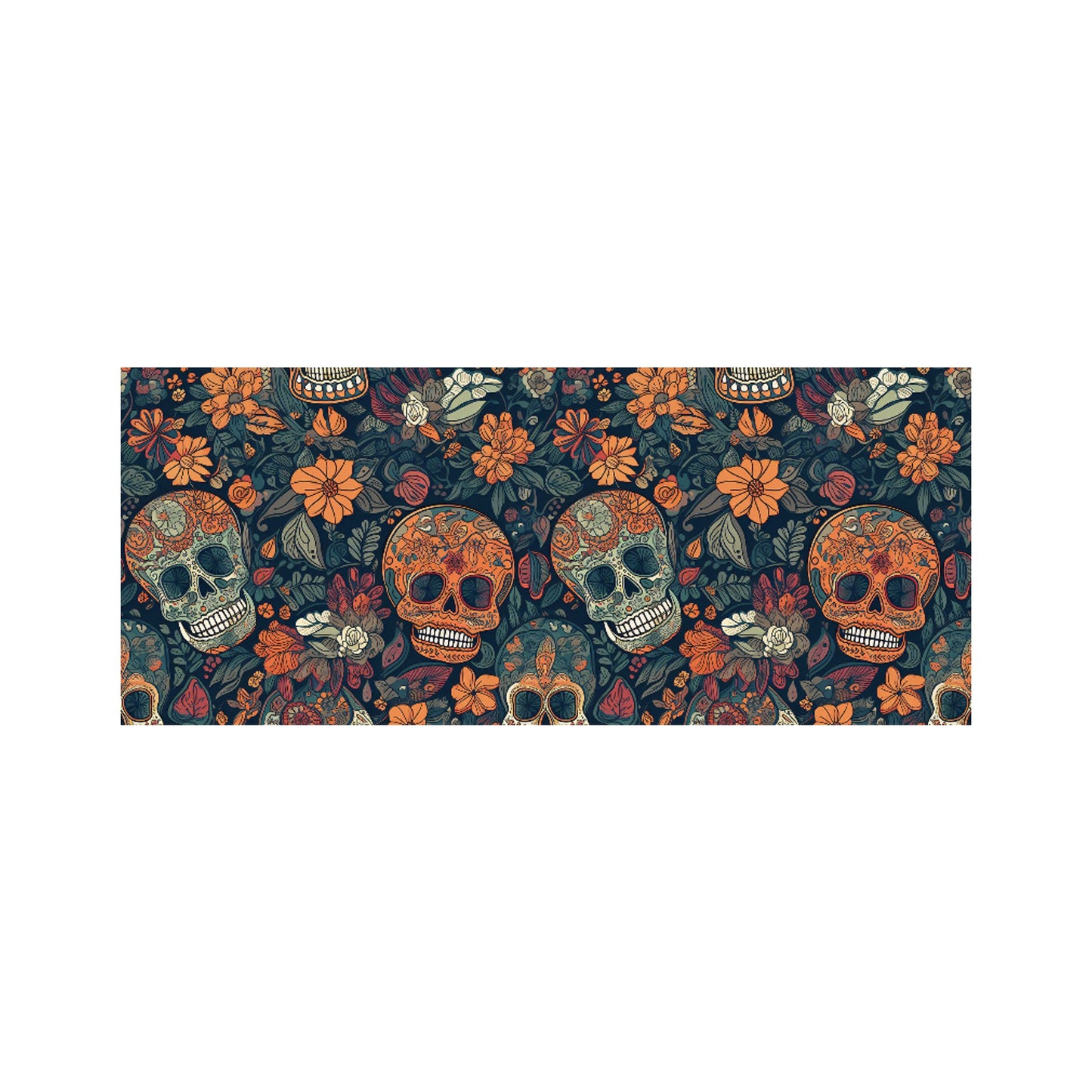 Dia De Los Muertos Skulls Glass Bathroom Splashback