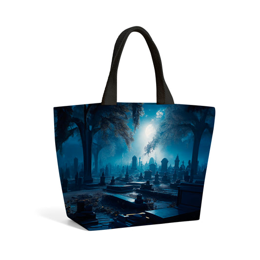 A Moonlit Graveyard Beach Shopper Tote Bag