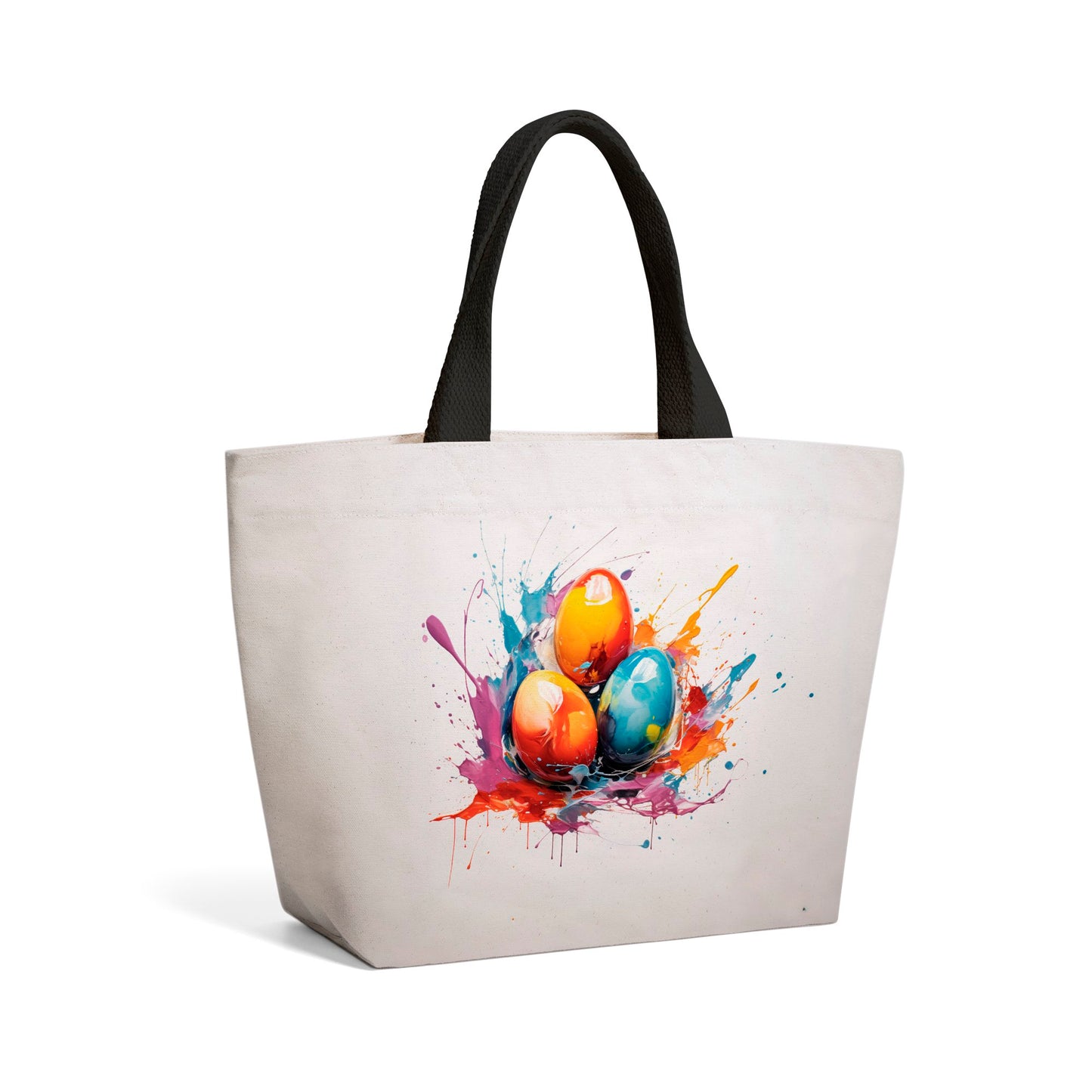 Watercolour Splashart Easter Eggs Beach Shopper Tote Bag