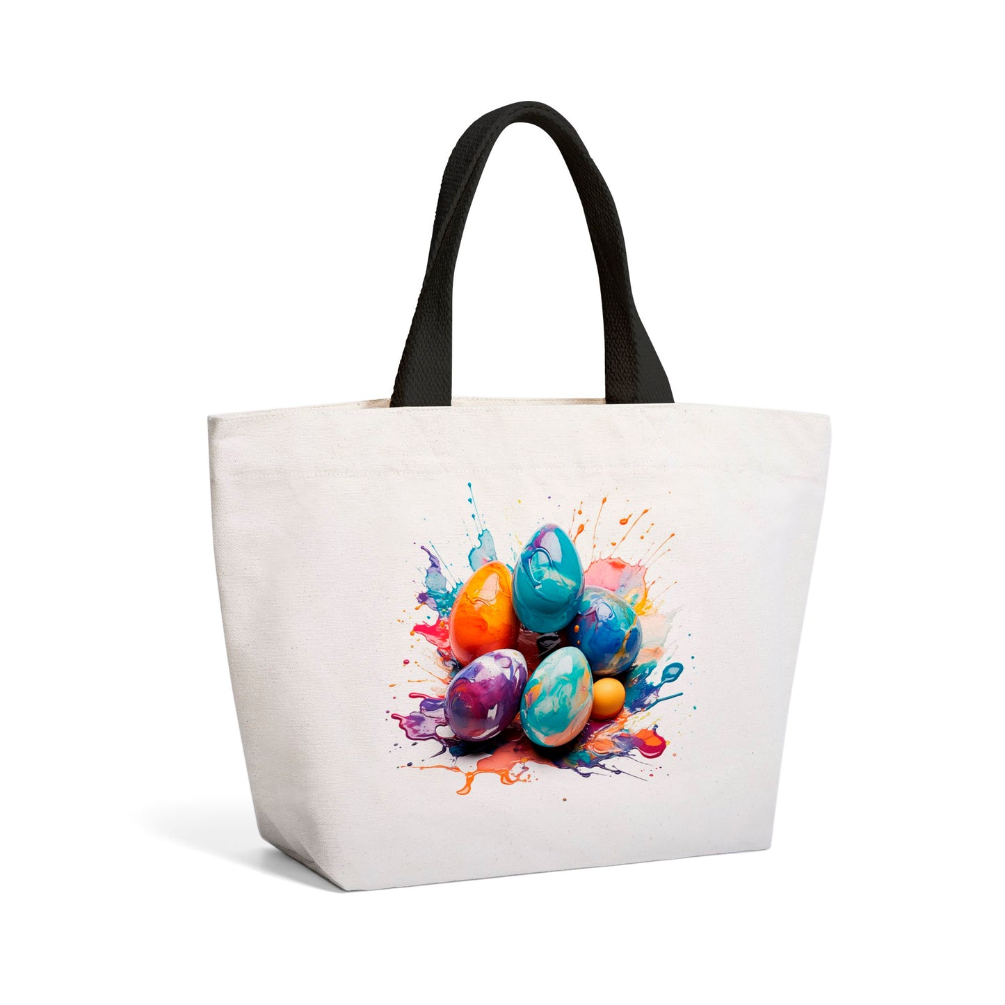 Abstract watercolor Easter eggs Beach Shopper Tote Bag