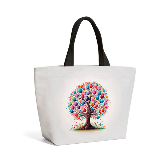 Whimsical Easter Egg Tree Beach Shopper Tote Bag