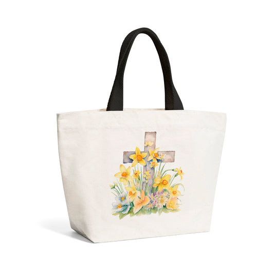 Boho Watercolour, Easter  Daffodils Beach Shopper Tote Bag