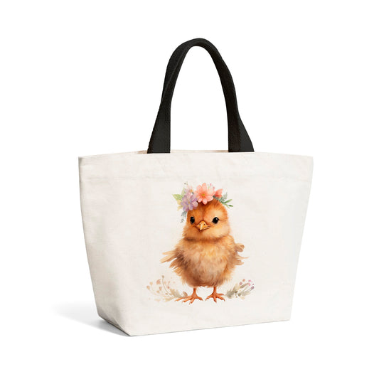 Watercolour, Cute Easter Chick Beach Shopper Tote Bag