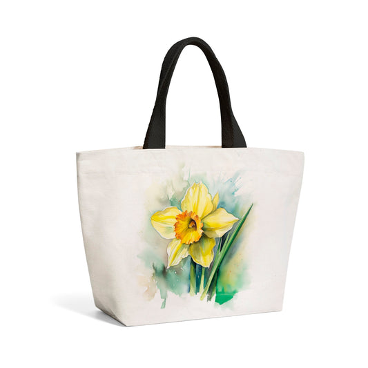 Watercolour Daffodil Beach Shopper Tote Bag