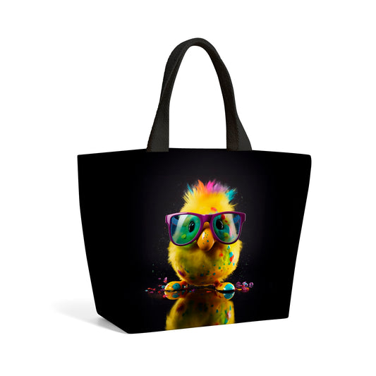 Funky Easter Chick Beach Shopper Tote Bag