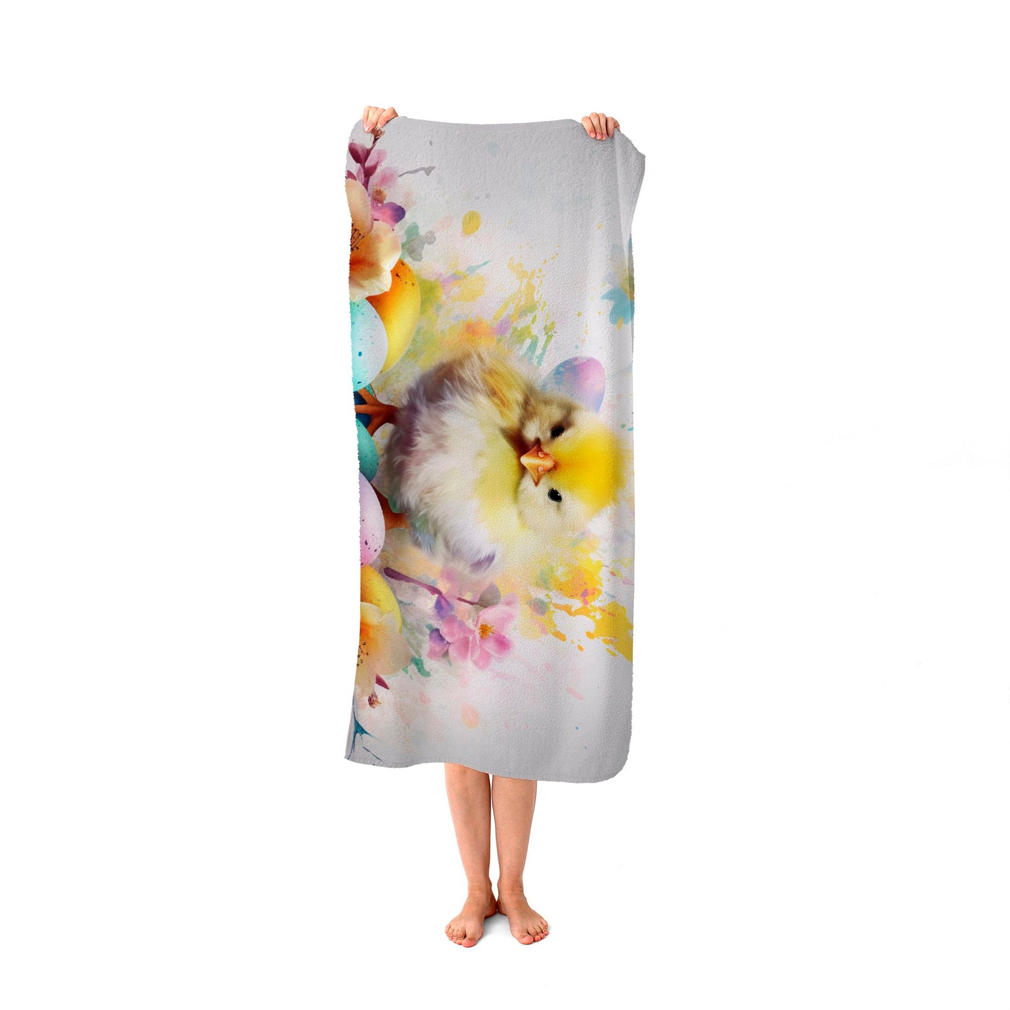 Easter Chick Splashart Beach Towel