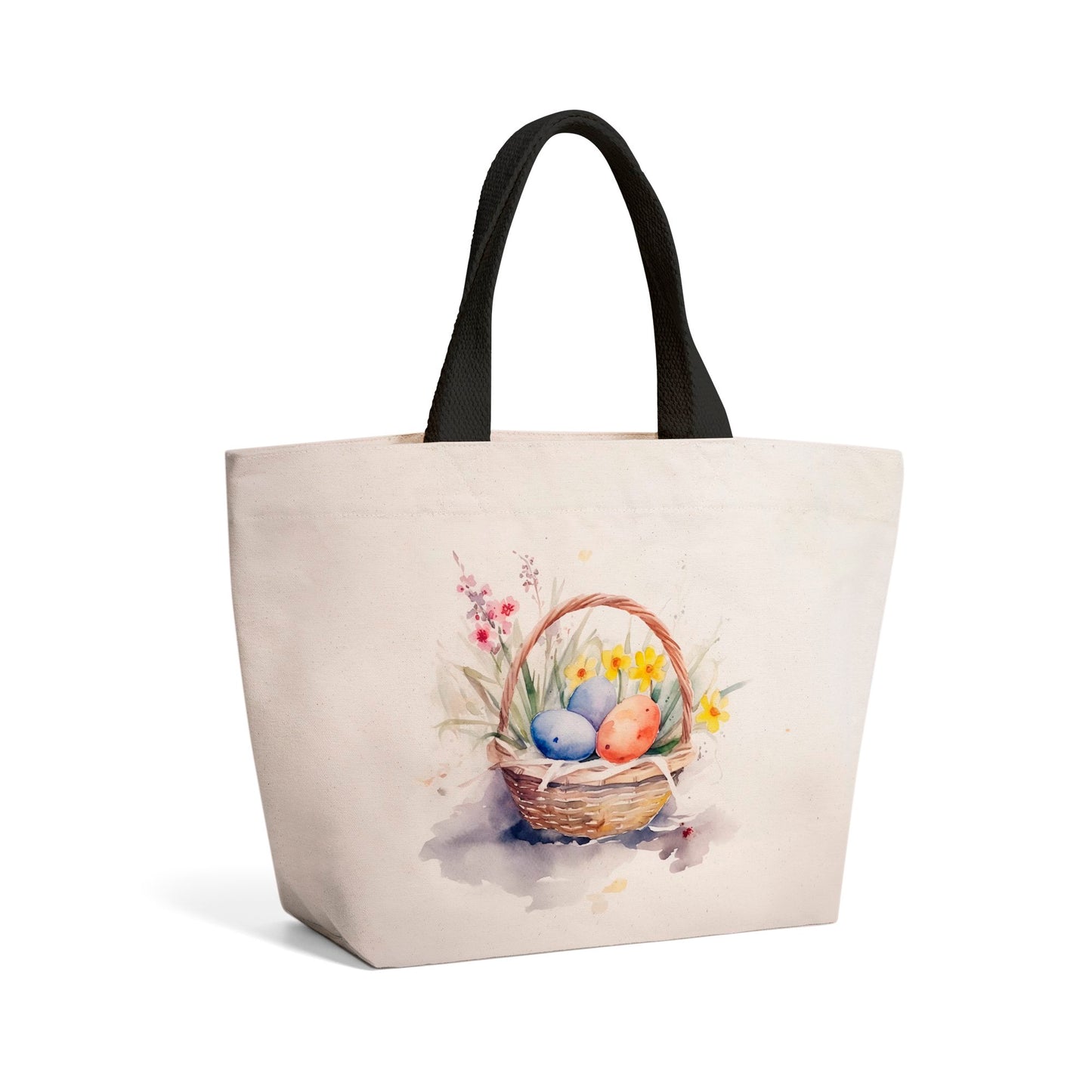 Watercolour Easter Basket Beach Shopper Tote Bag