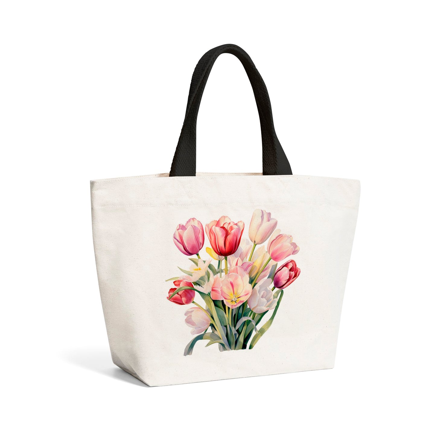 Spring Tuplips Watercolour Beach Shopper Tote Bag