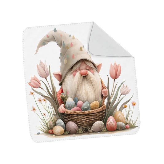 Easter Gnome Basket Fleece Blanket