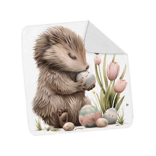 Easter Egg Porcupine Fleece Blanket