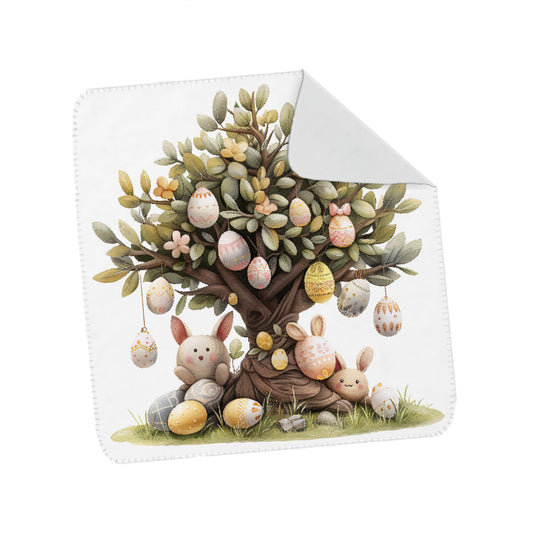 Easter Egg Tree Design Fleece Blanket