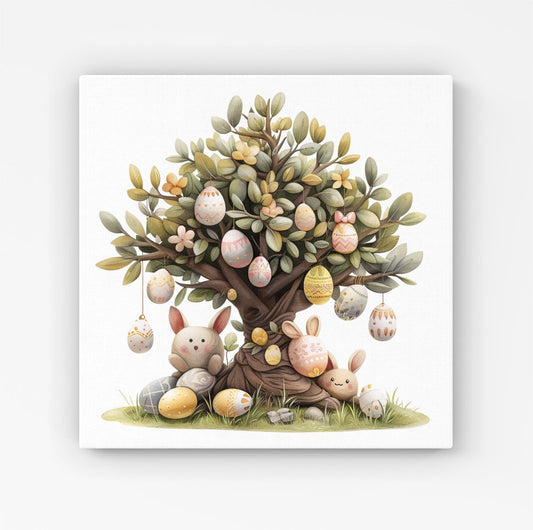 Easter Egg Tree Design HD Metal Print