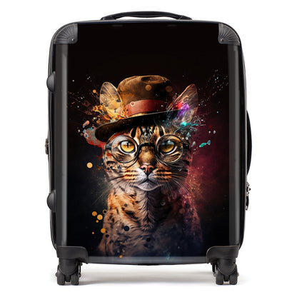 Bengal Cat And Hat Splashart Suitcase