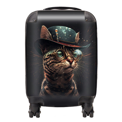 Bengal Cat Face Glasses And Hat Splashart Suitcase