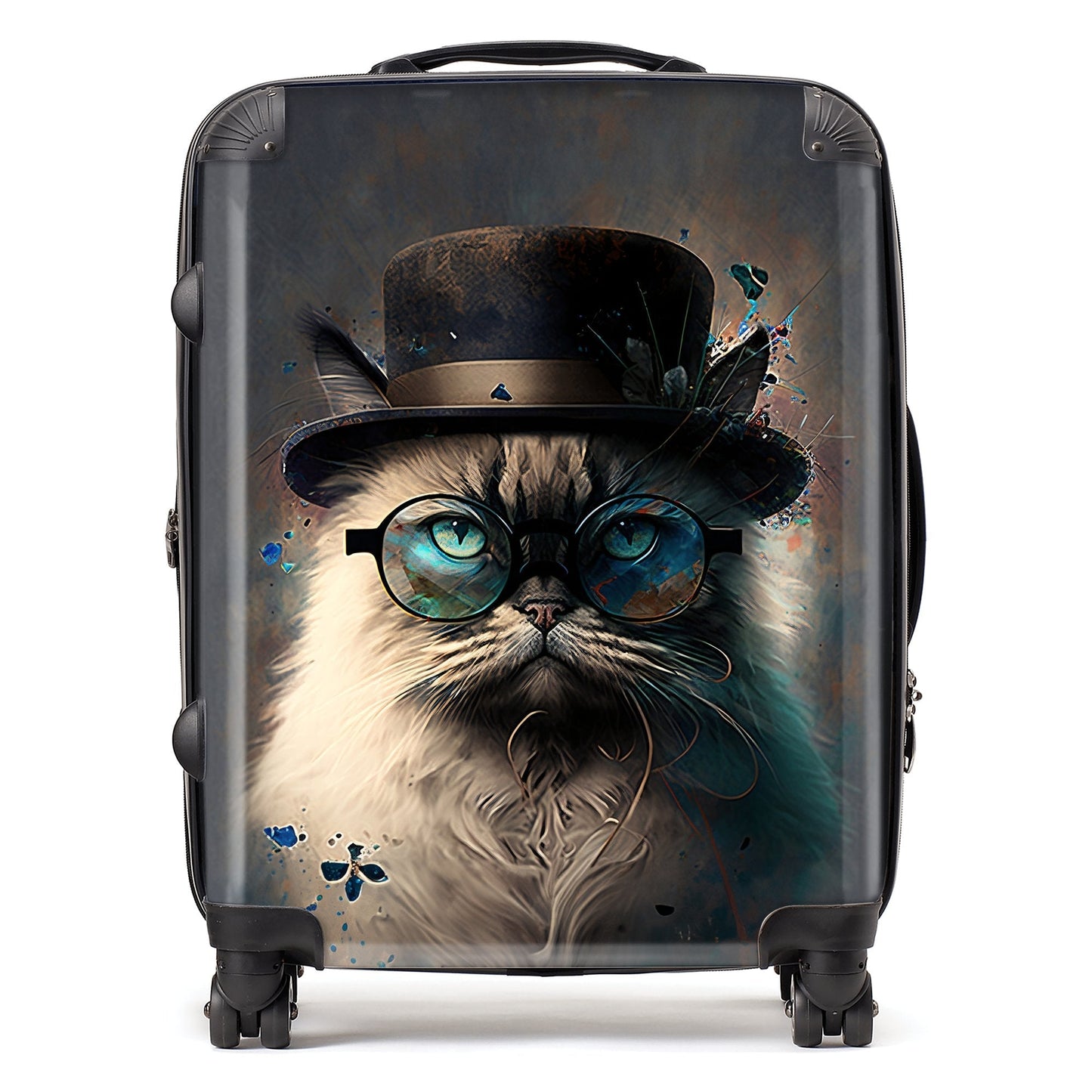 Birman Cat Face Glasses And Hat Splashart Suitcase