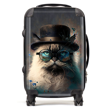 Birman Cat Face Glasses And Hat Splashart Suitcase