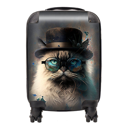 Birman Cat Face Glasses And Hat Splashart Suitcase