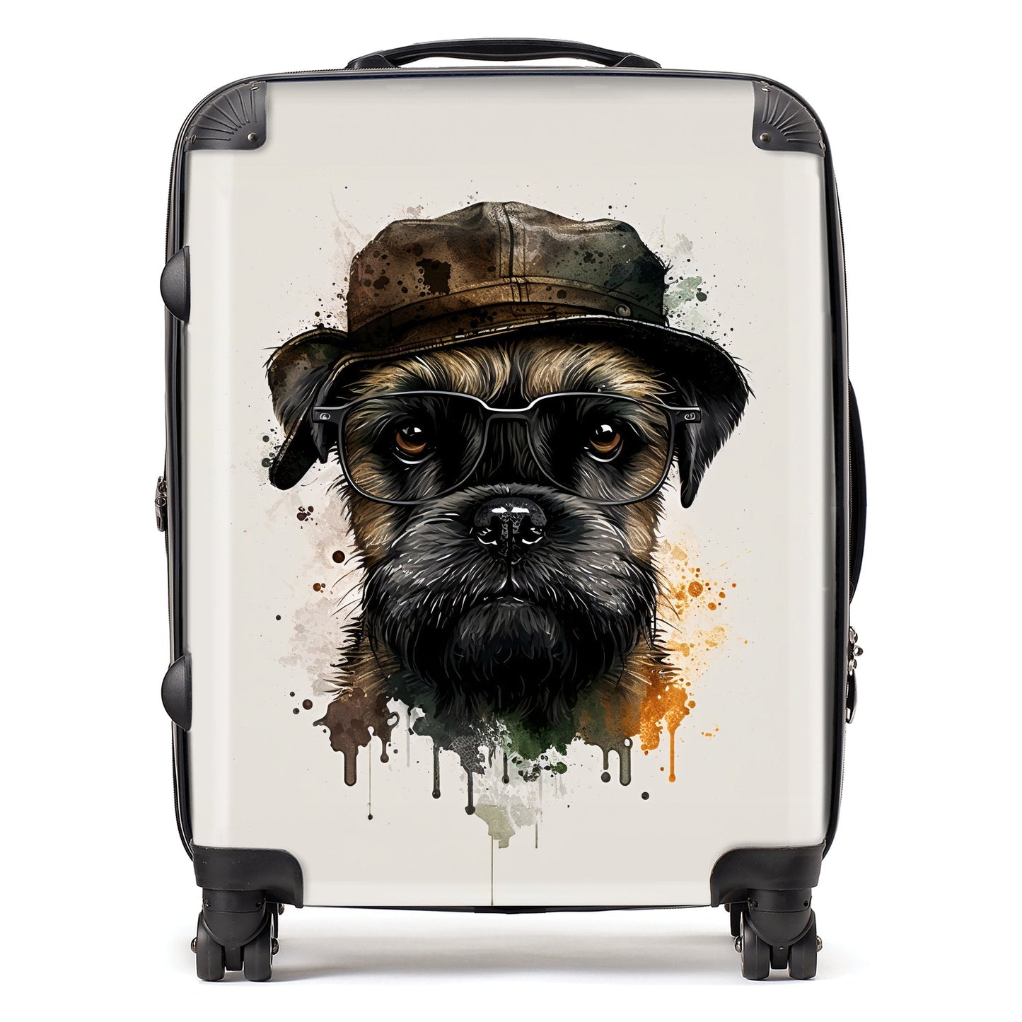 Border Terrier Dog Splashart Suitcase