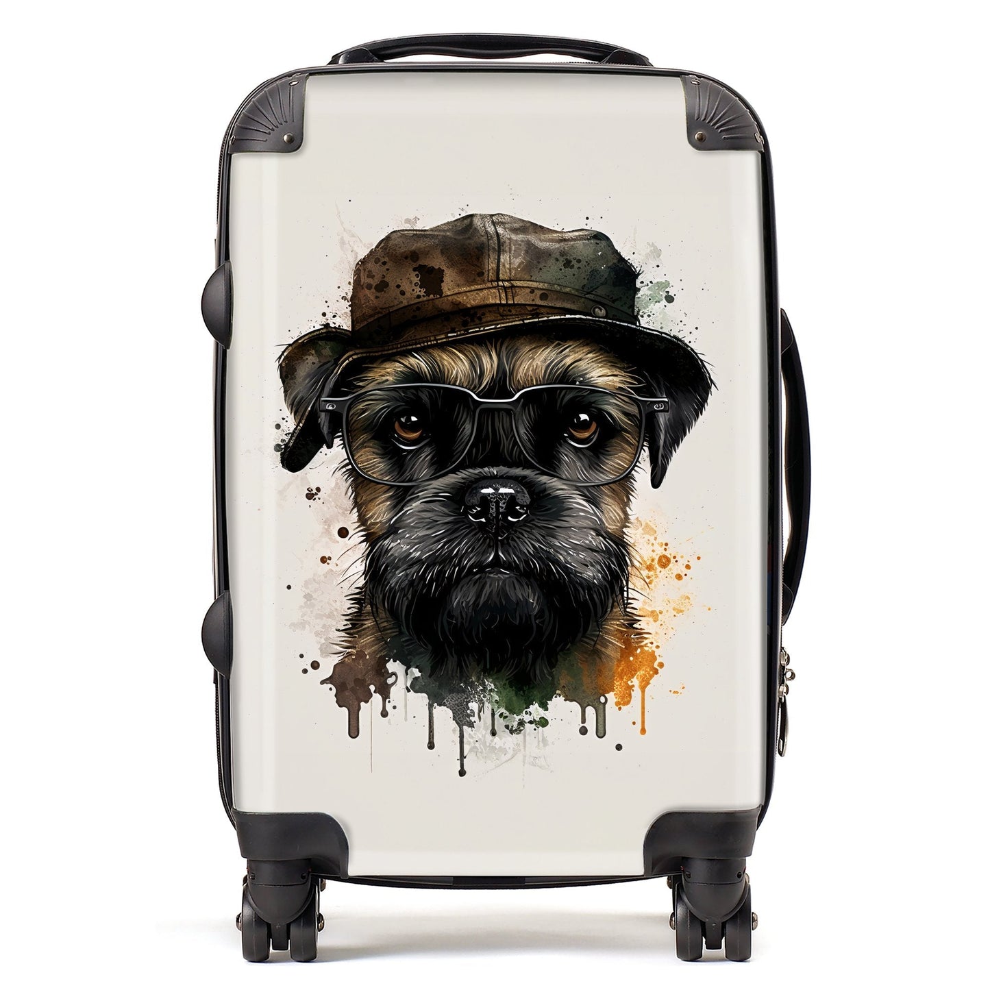 Border Terrier Dog Splashart Suitcase