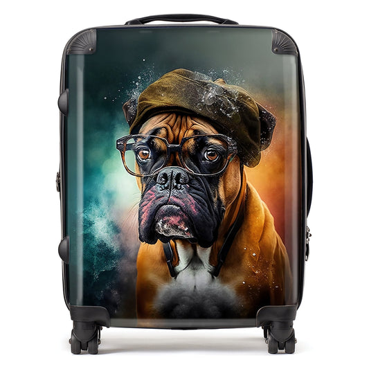 Boxer Dog Splashart Suitcase