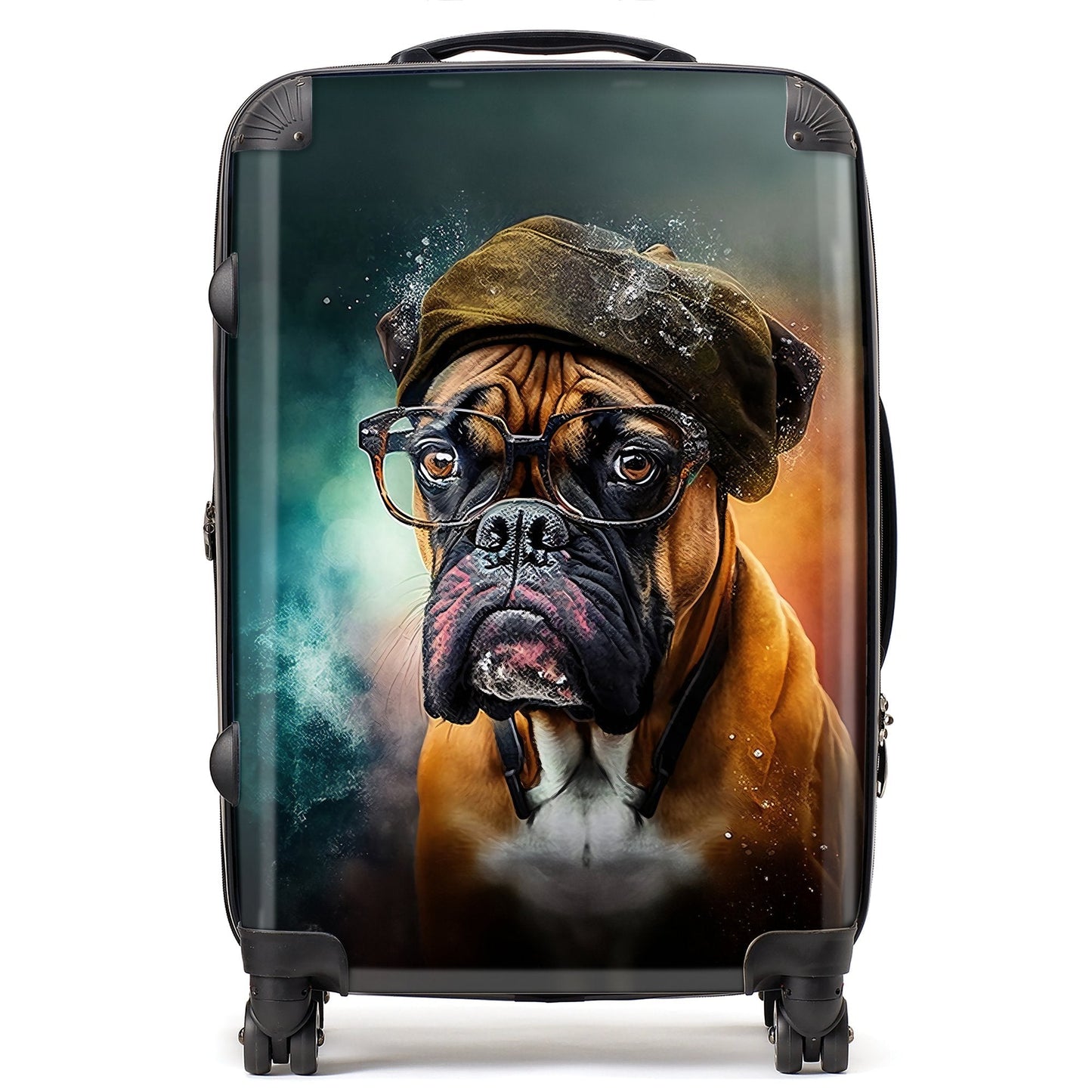 Boxer Dog Splashart Suitcase