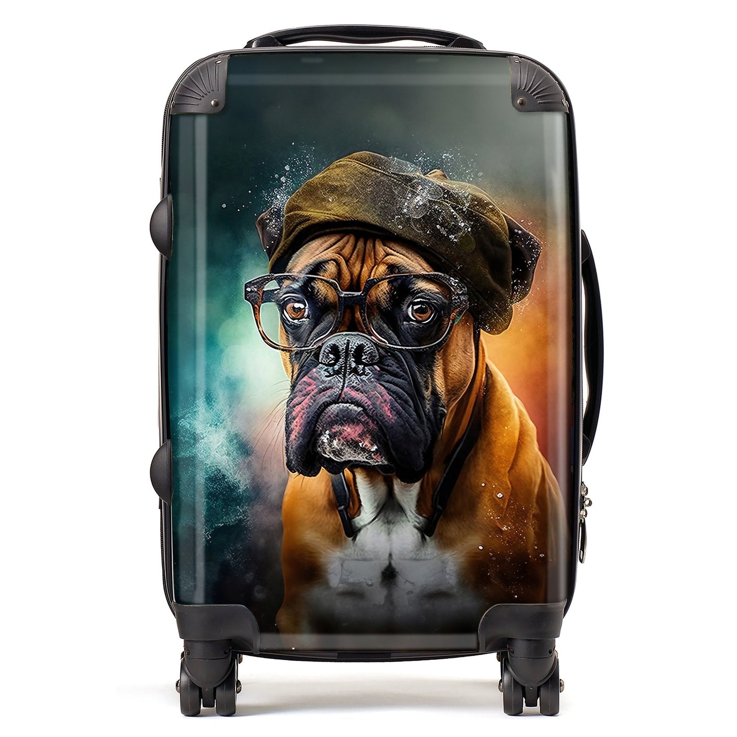 Boxer Dog Splashart Suitcase