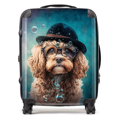 Cavapoo Dog Splashart Suitcase