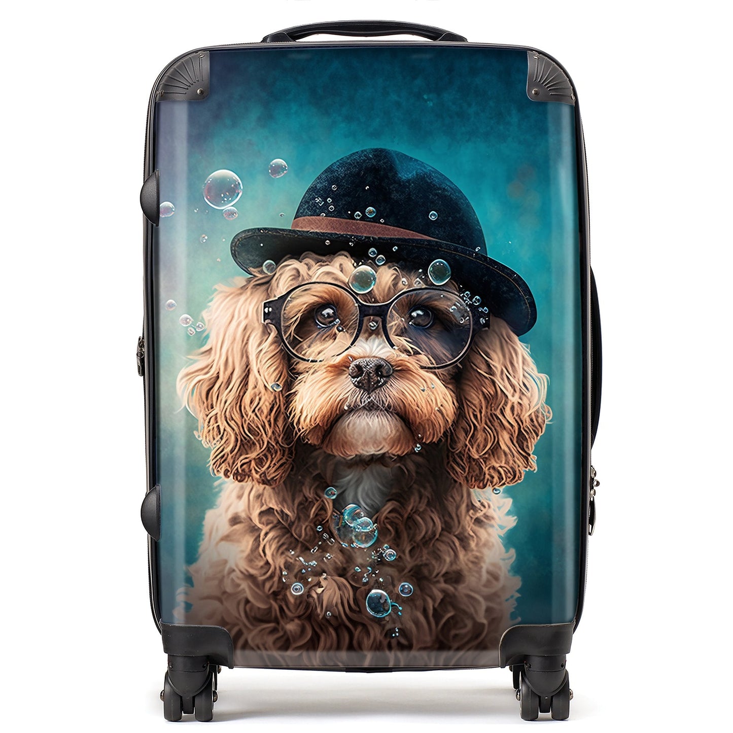 Cavapoo Dog Splashart Suitcase