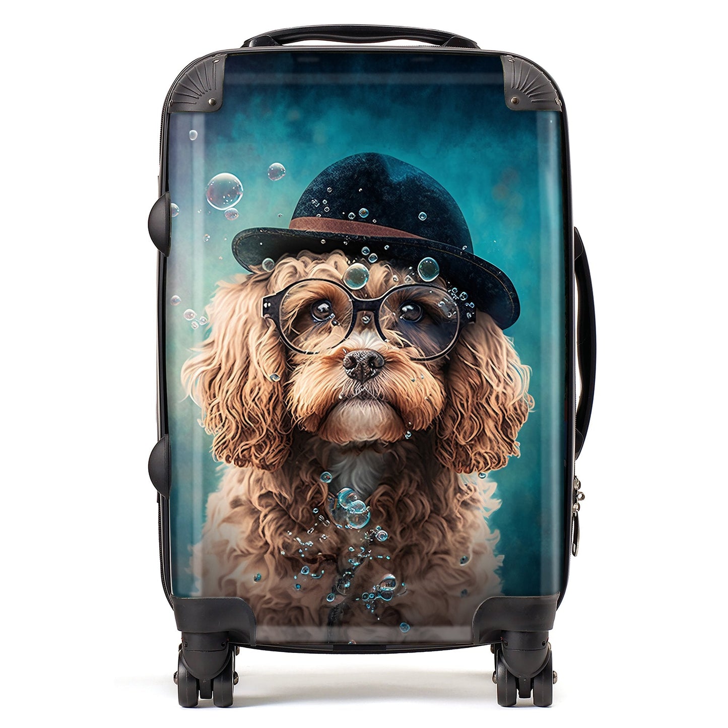 Cavapoo Dog Splashart Suitcase