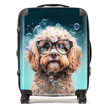 Cavapoo Dog Splashart Suitcase