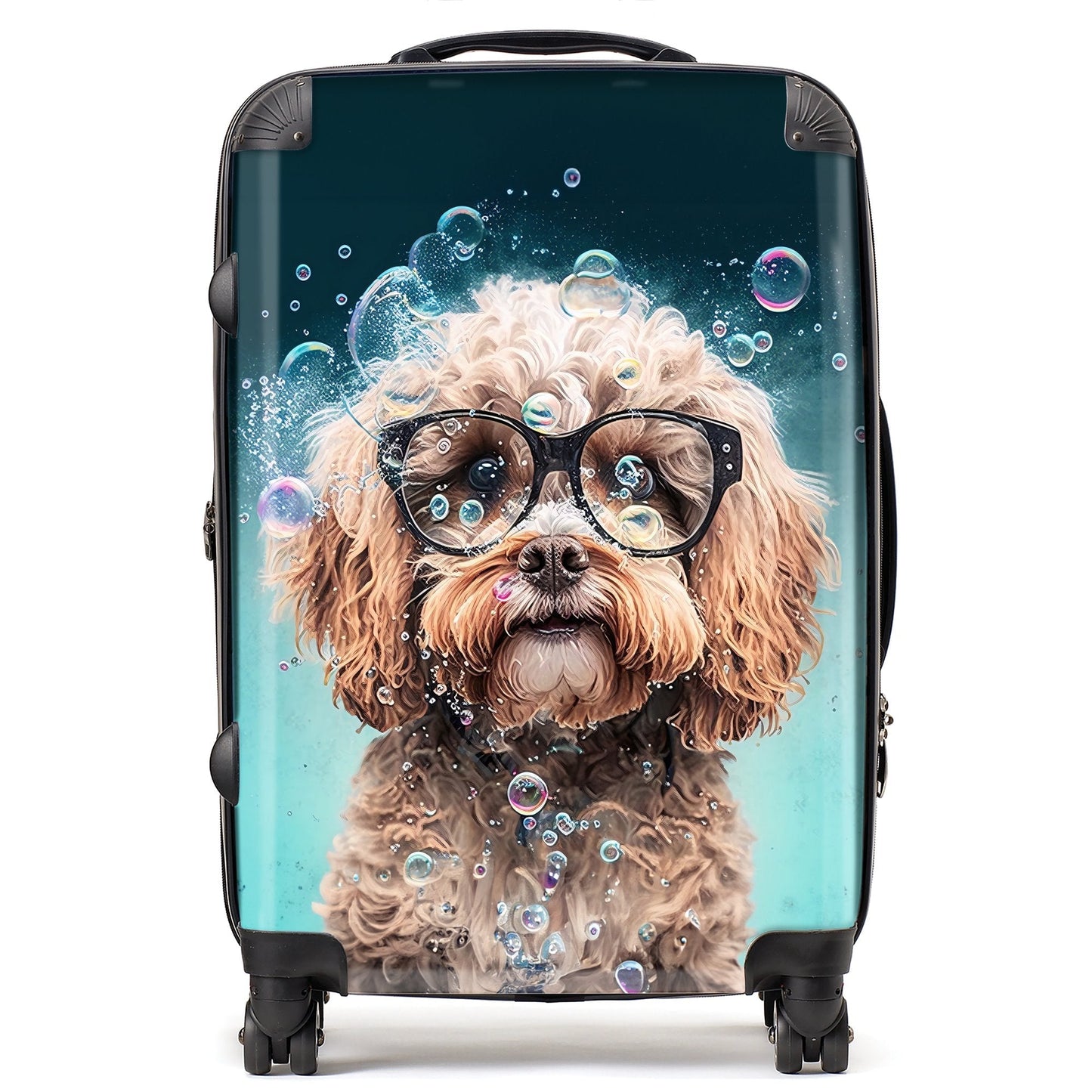 Cavapoo Dog Splashart Suitcase