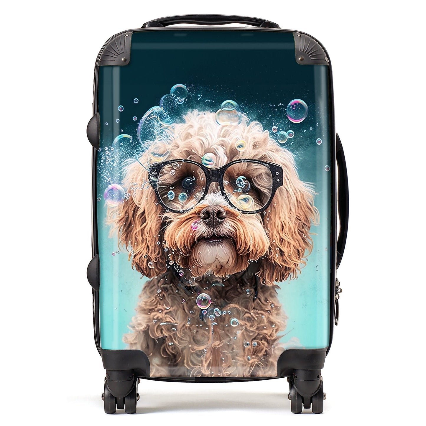 Cavapoo Dog Splashart Suitcase