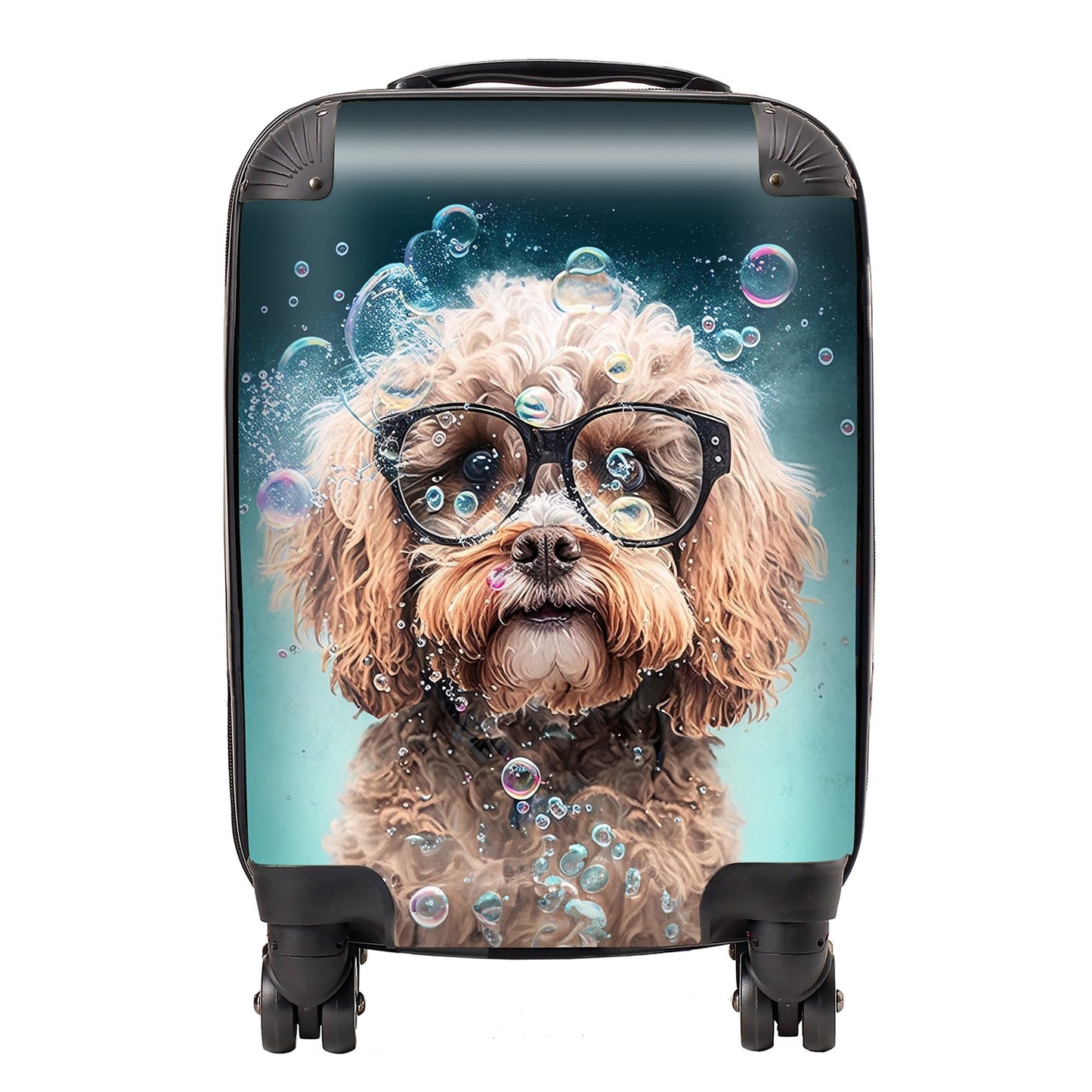 Cavapoo Dog Splashart Suitcase