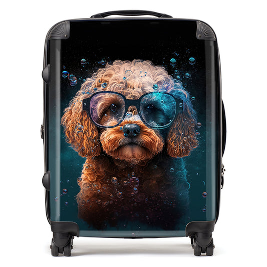 Cavapoo Dog Face Splashart Suitcase