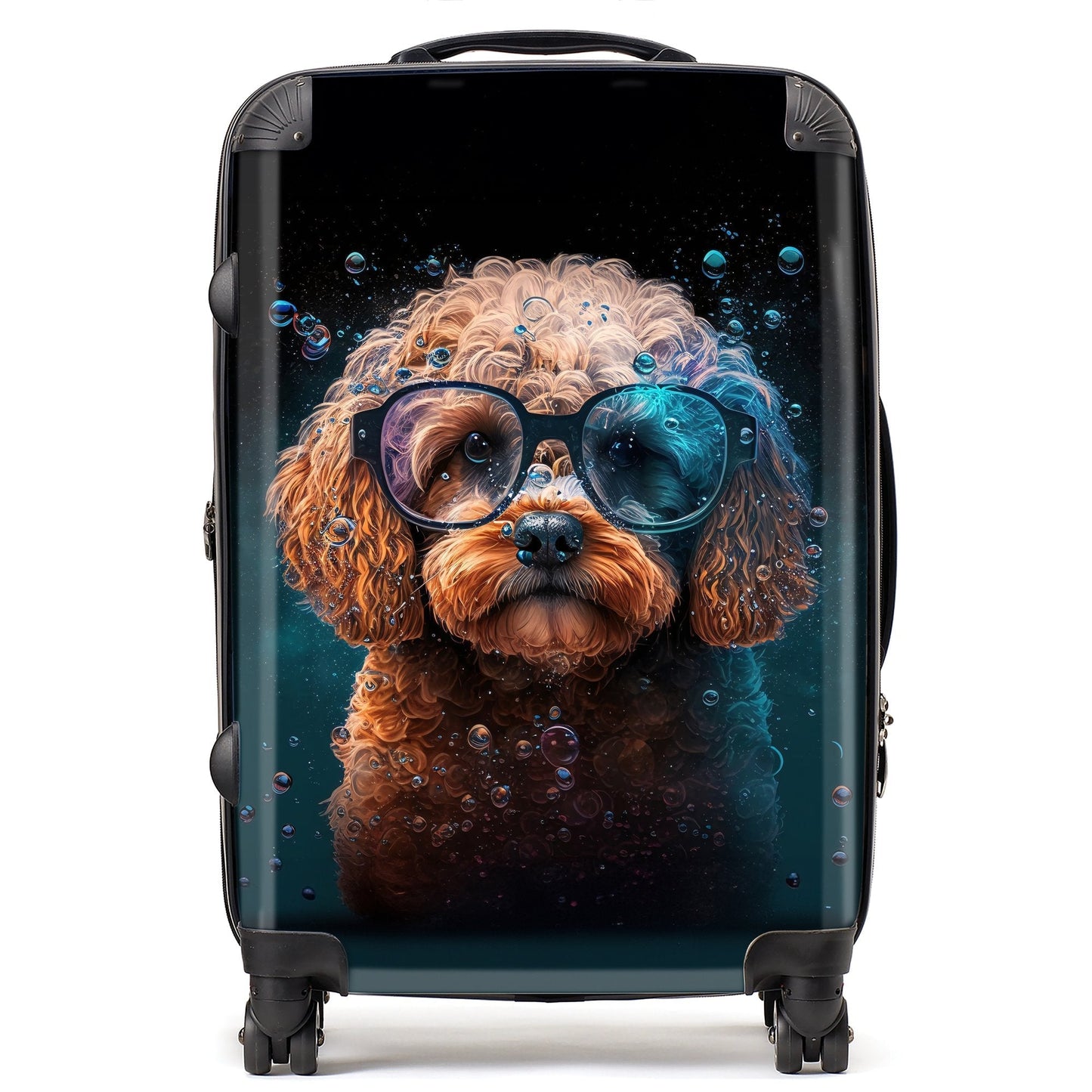 Cavapoo Dog Face Splashart Suitcase