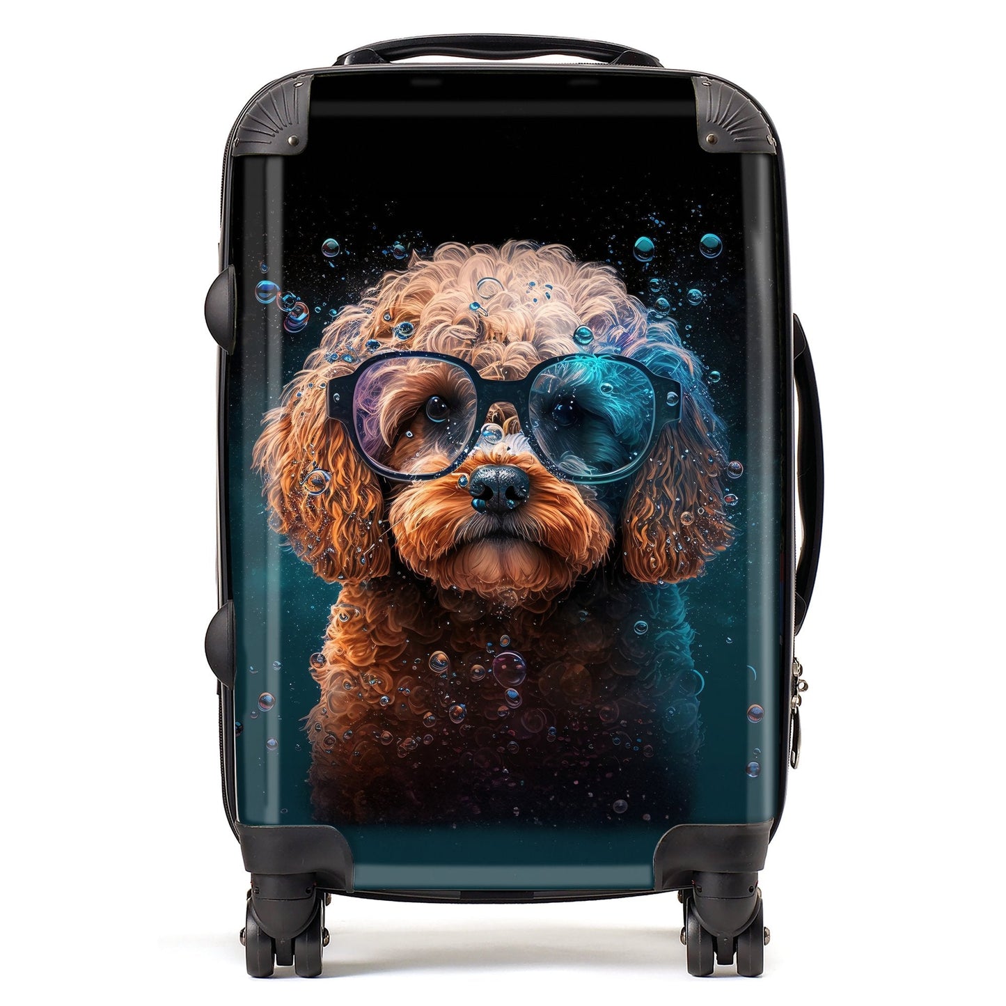 Cavapoo Dog Face Splashart Suitcase