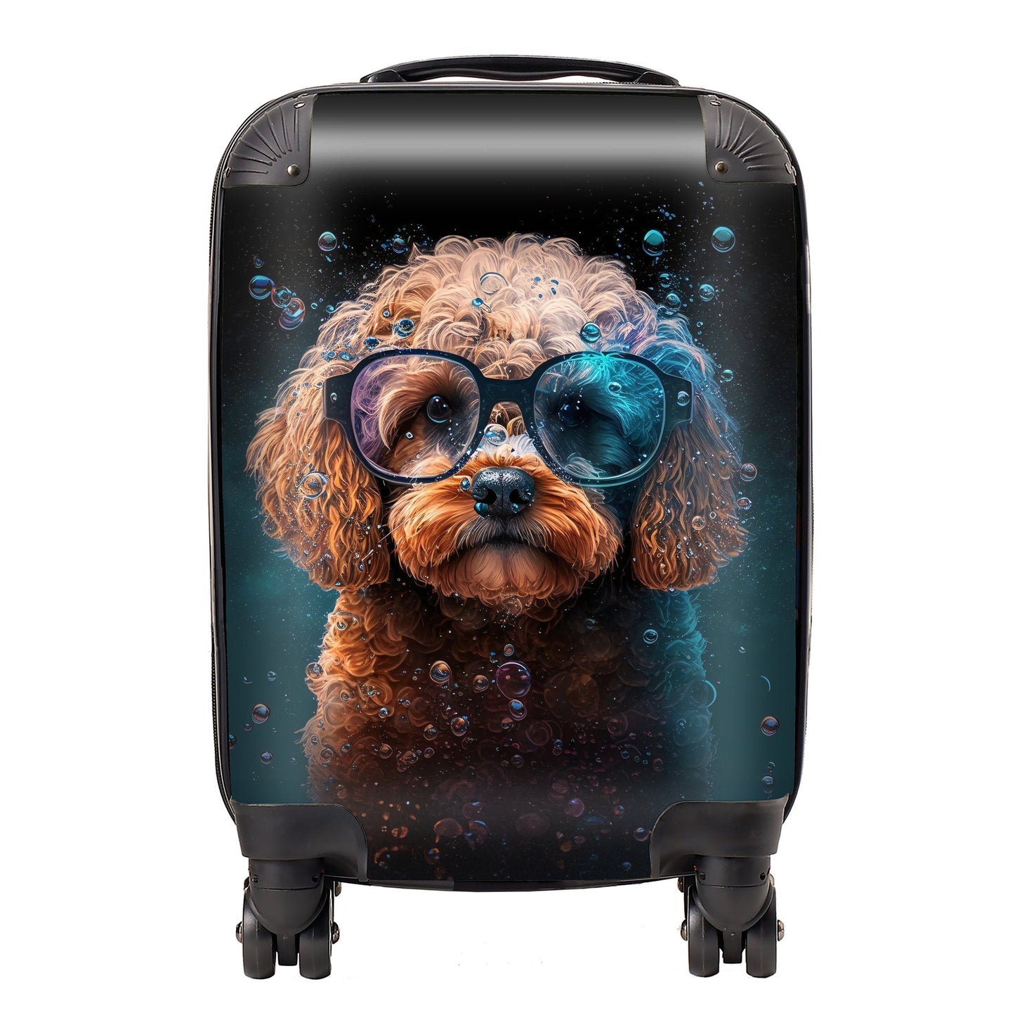 Cavapoo Dog Face Splashart Suitcase