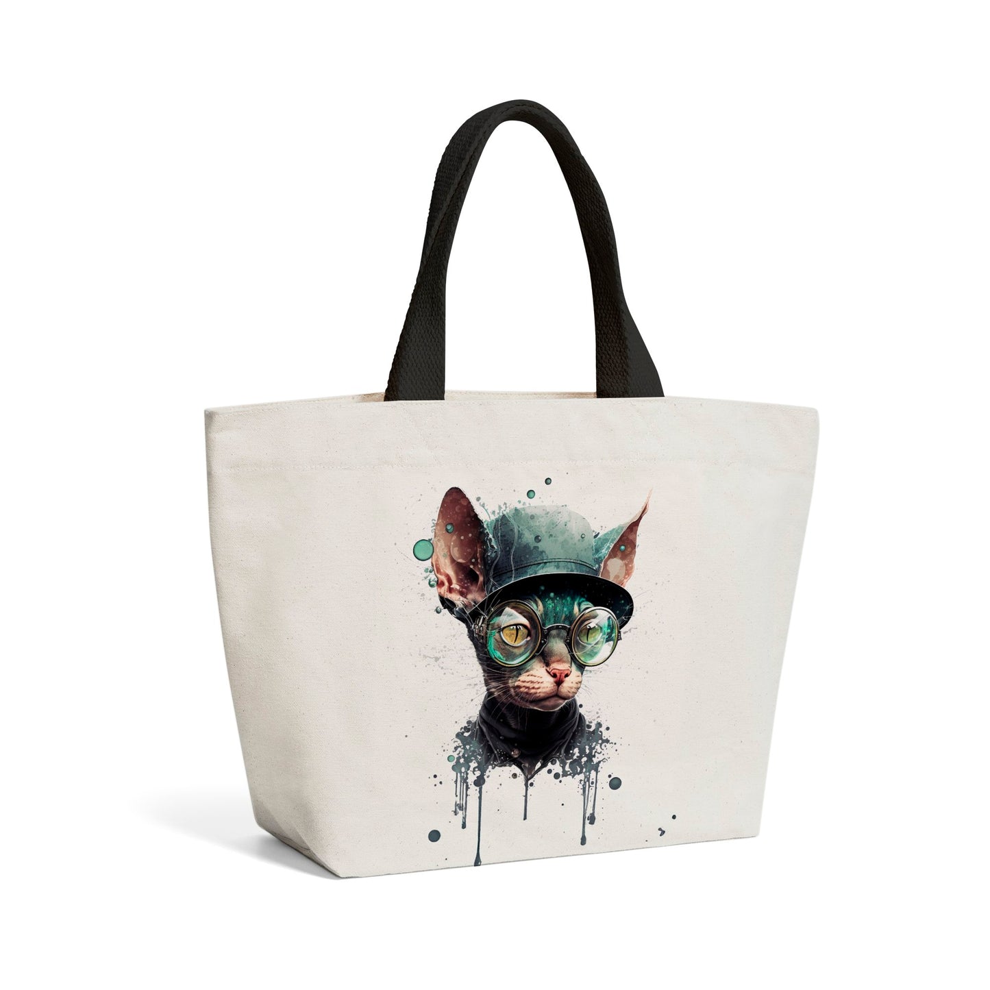 Cornish Rex Cat Splashart Beach Shopper Tote Bag