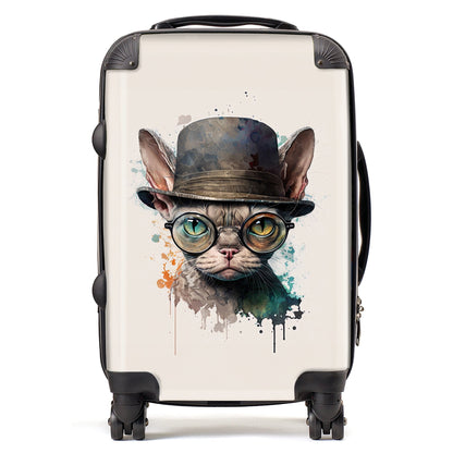 Devon Rex Cat Splashart Suitcase