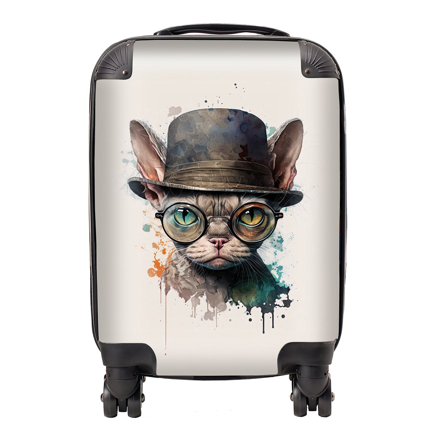 Devon Rex Cat Splashart Suitcase