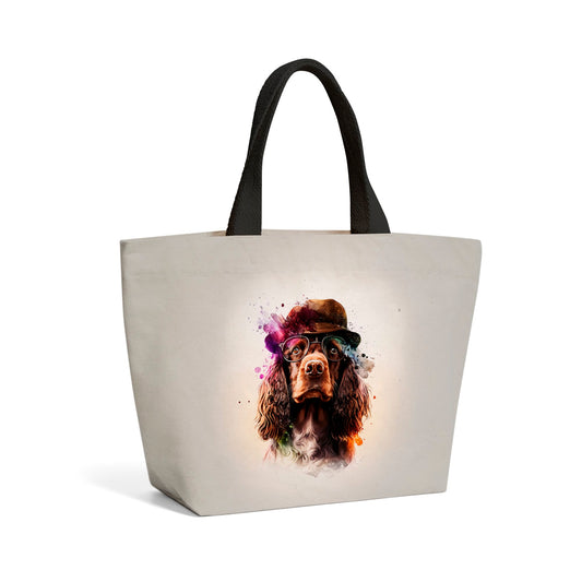 English Cocker Spaniel Splashart Beach Shopper Tote Bag