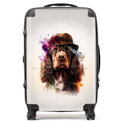 English Cocker Spaniel Splashart Suitcase